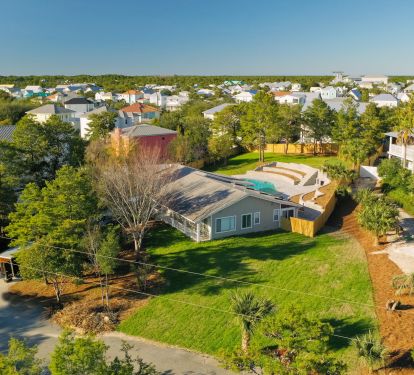 Extra-large lot is fully fenced, with lots of greenspace to play.