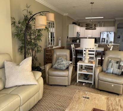 Plenty of room and beautiful views from the living area.