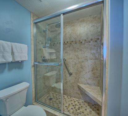 Luxurious shower in the master!