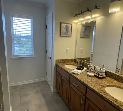 Part of the master bathroom