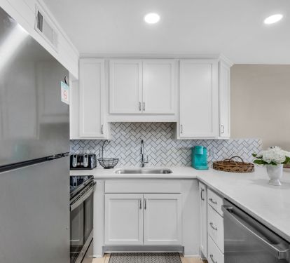 Large kitchen sink with garbage disposal