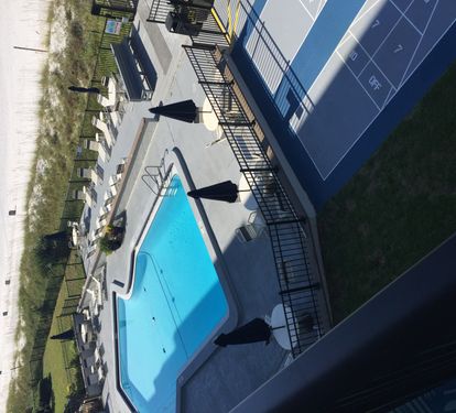 Balcony view of pool 