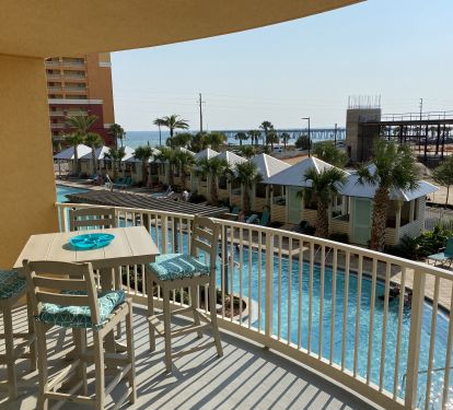 This is where I enjoy y morning coffee. Our balcony is shaded most of the day!