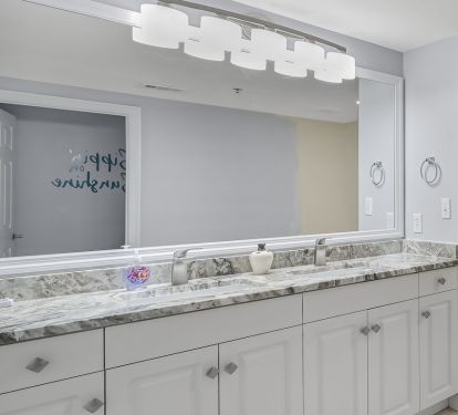 Ocean Master Bath.  New Granite and light.  Custom shower with rain head.  