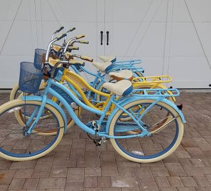 4 Beach Cruiser Bikes for Guest Use