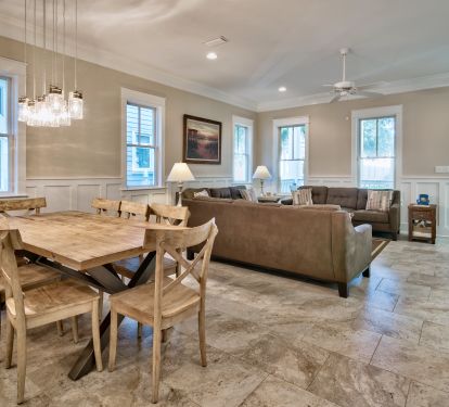 Spacious Dining room with seating for 8 plus 4 more at the kitchen peninsula!