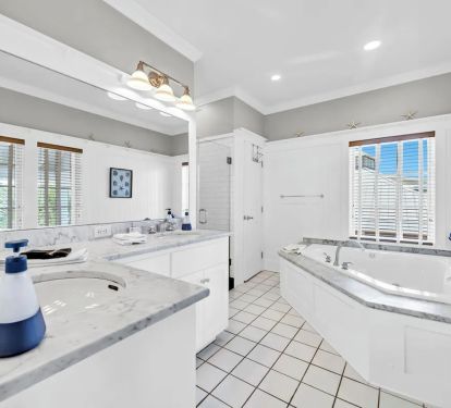 Master Bathroom with Jacuzzi Tub