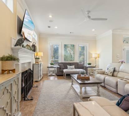 Spacious living area with comfortable seating