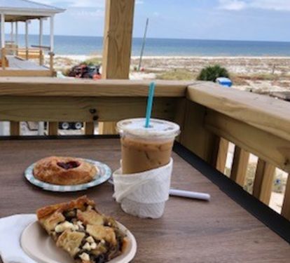 Walk across the street for a treat from Carribean Coffee and enjoy on deck.