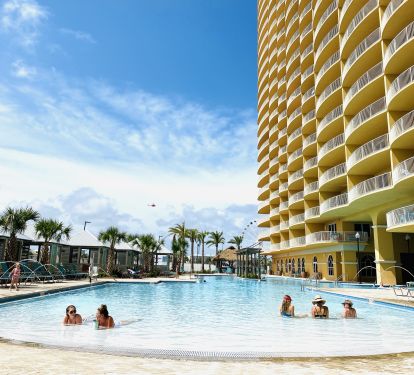T.H.I.S ! ! !  LOVE LOVE LOVE lounging in the heated shallow water.