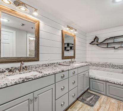 Master Bathroom with Soaker Tub. 