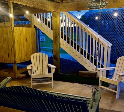 Patio under the house