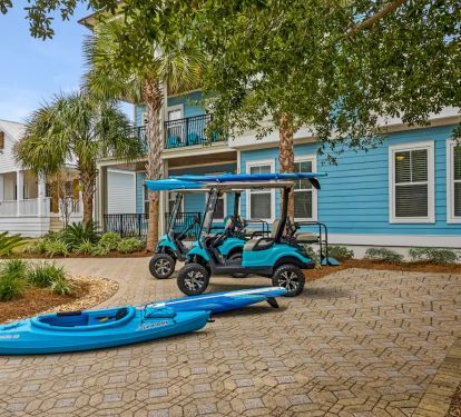 Shenanigans-4 Use our included golf carts on the 17 miles of beautiful 30-A that feature OMG amazing coastal scenery!