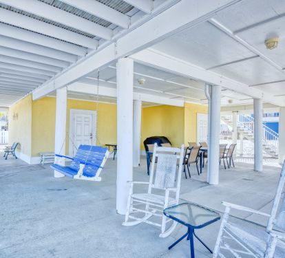 Covered Ground Level space with Gas Grill