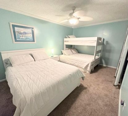 Queen Bed with Twin over Full Bunk