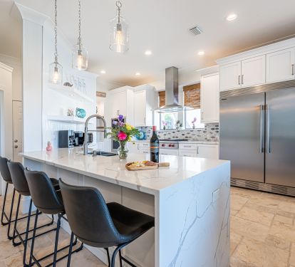 New Custom Kitchen with Breakfast Bar