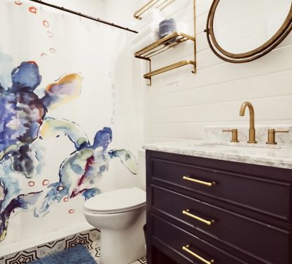 Master Bathroom with tiled shower