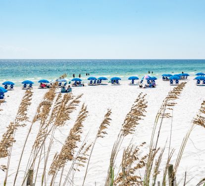 Seasonal beach chair service available for guests.