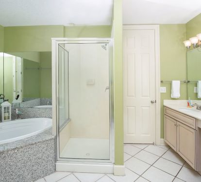 Separate jetted tub and shower .. Master Bath