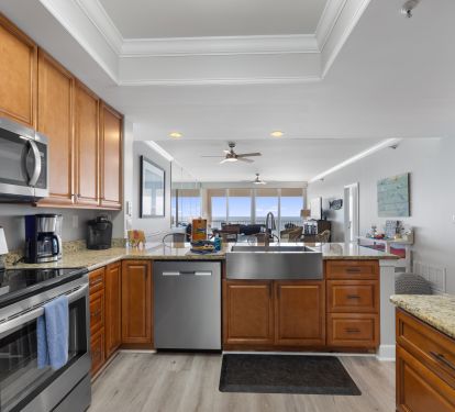 Spacious Kitchen with Gorgeous Gulf Views 