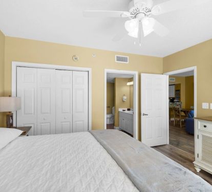 Master bedroom suite opens to master bath