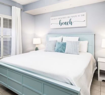 Bedroom with king size bed.