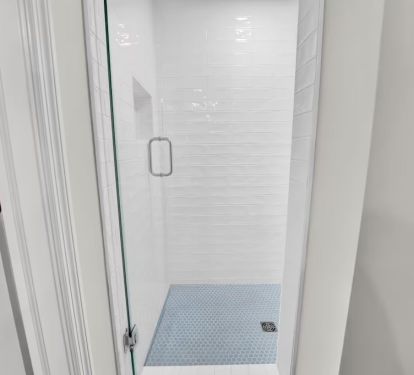 Walk in Shower in Upstairs Hallway bath for 2nd bedroom guests.