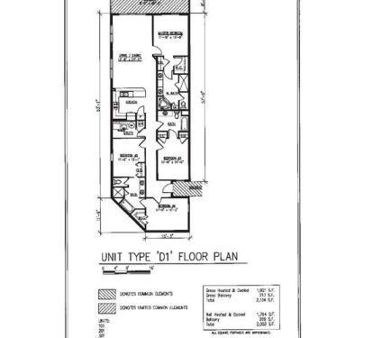 Floor plan for Unit 401 - nearly 2000 sq feet!