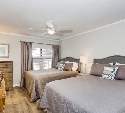 Second Bedroom with Two Queen Beds and Flat Screen TV