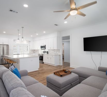 Plenty of room to watch the big game or a family night movie.