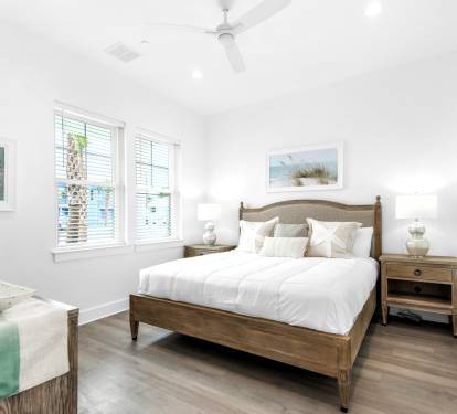 Azure-18 Bedroom 2, 1st floor.   King suite with private bath and 43&rdquo; TV.