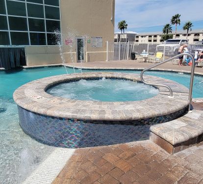Relax in our awesome beach side hot tub!