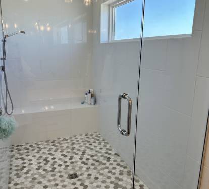 Master bath large walk-in shower
