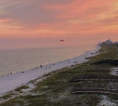 Sunset view looking west towards Perdido Key State Park