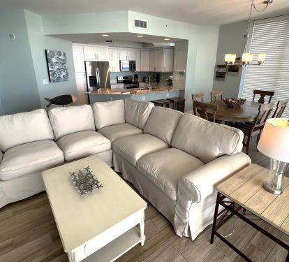New comfortable slip covered sectional