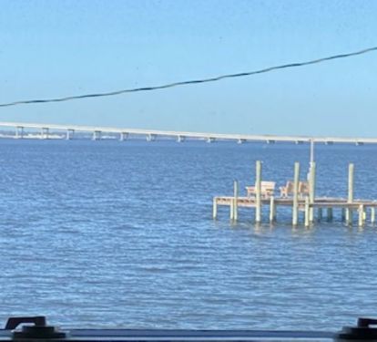 View  of bridge from master bedroom