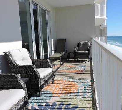 View of the balcony with a beautiful views of the gulf