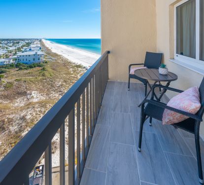 2nd Balcony off Master overlooking Carillon and breath taking beach views.