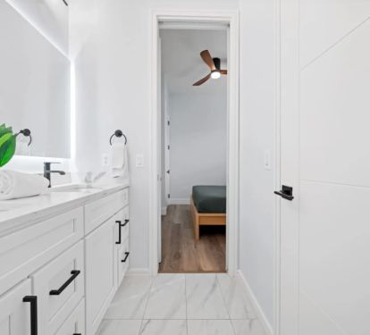 Jack and jill bathroom downstairs