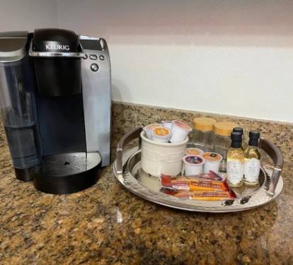 Both Regular coffee maker an Keurig provided