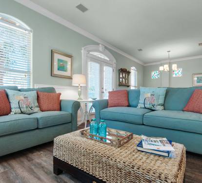Living room with sleeper sofa