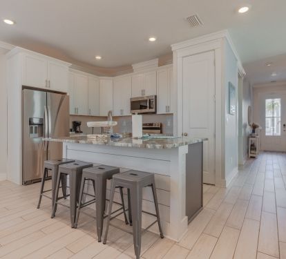 Kitchen island with counter seating