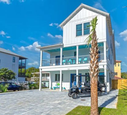 Mariner-7 Newly built in 2024, Mariner is a designer-grade, beach home that sleeps 21 guests. Three different living spaces. Featuring seasonally heated pool with splash deck alfresco poolside dining. Just steps away from private, gated beach access.