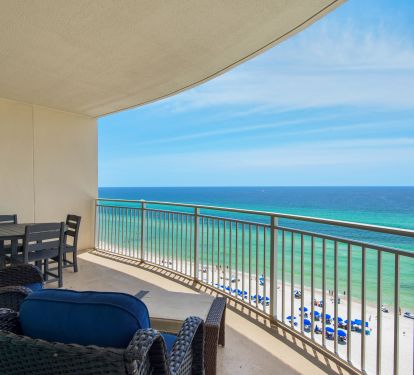 The oversized balcony is perfect for morning coffee and dolphin watching.