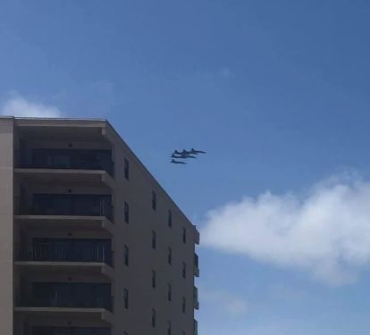 Pensacola Naval Base is home to Blue Angels, who fly by frequently.