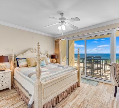 The 2nd front master bedroom has a King Bed 