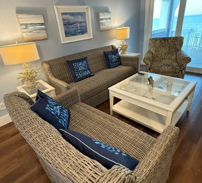 Living area with new couchs
