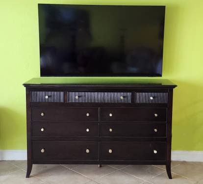 Enjoy a 65 inch flat screen TV!
