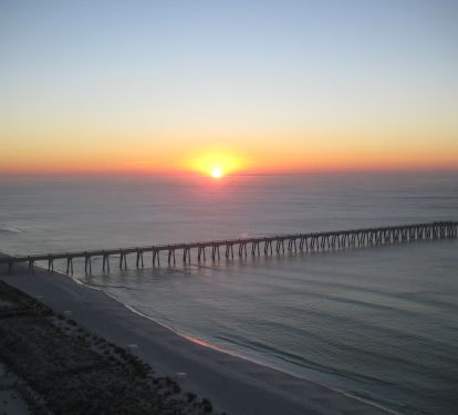 This Beautiful Sunrise View Was Taken From the Penthouse Balcony