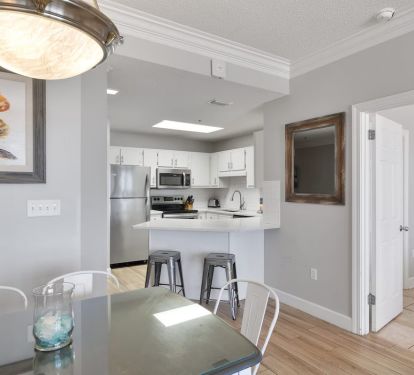 View into the kitchen (Bedroom 1 to the right)